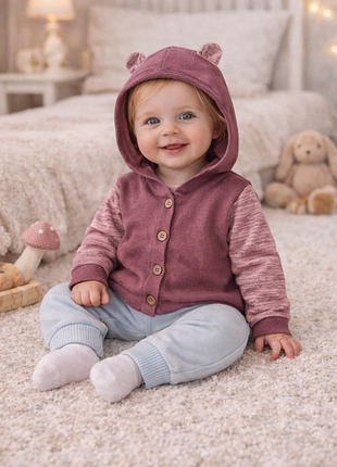 Вязаная кофта кардиган для девочки 62/68 см