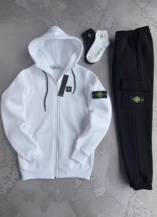 Спортивний костюм stone island утеплений на флісі