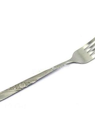 Виделка столова матовий декор квітка d2105-f (12шт в уп) тм zauberg