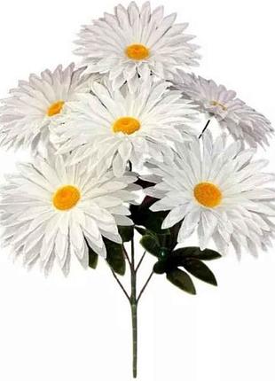 Букет штучних квітів бавовна ромашки h-54см г-5 р-15см білий (2шт/уп) 8069 тм китай