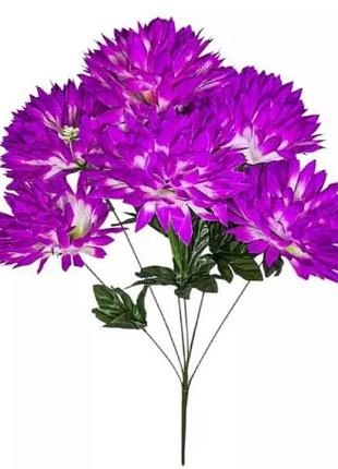 Букет штучних квітів бавовна хризантеми h-62см г-6 р-16см бузковий (2шт/уп) 1022 тм китай