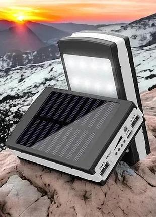 Повербанк 90000 миллиампер фонарик солнечная панель индикатор заряда батареи power bank 90000 mah