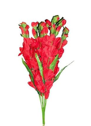 Квітка гладіолус h-53см червоний 7113 10шт/св тм китай