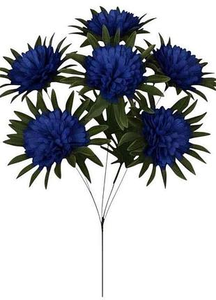 Букет штучних квітів бавовна гвоздики h-48см г-6 р-8см синій (2шт/уп) 8098 тм китай