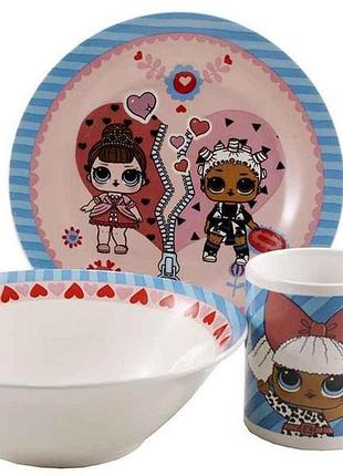 Набір дитячий 3шт 3пр. лялька лол to-18 тм interos