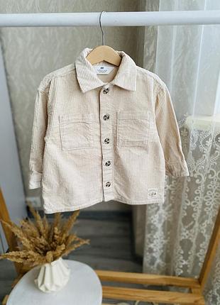 Стильна вельветова сорочка на 2-3 роки