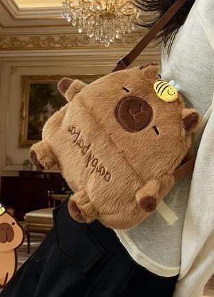 Капібара сумка сумочка дитяча рюкзачок коричневий
