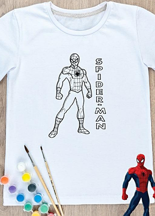 Футболка-розмальовка дитяча spider-man