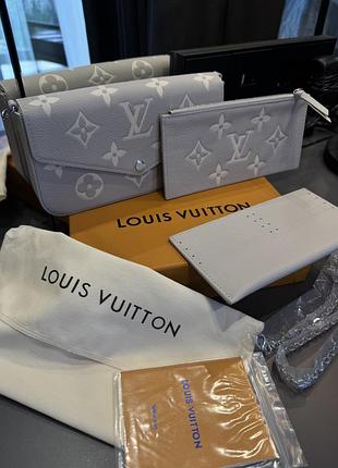 Сумочка в стилі luis vuitton у сірому кольорі