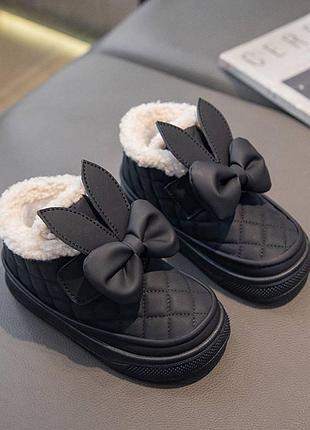 Черевички 142, р.29,30,34, хутро, чорний