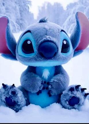 Алмазна мозаїка "стіч у снігу", 20*20см, на рамці, в кор. 21*21*2,5см, тм dreamtoys