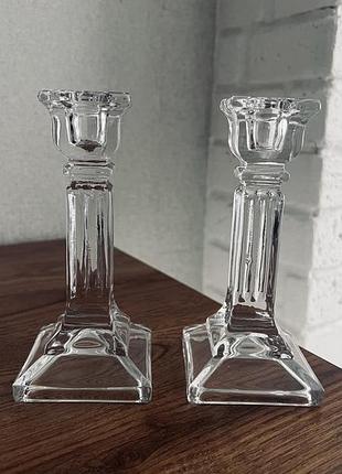 Подсвечники набор из 2 шт стекло leglass 15,5 см 355-261