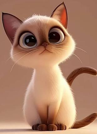 Алмазная мозаика «"сиамский котенок, 20*20см, на рамке, в кор. 21*21*2,5см, тм dreamtoys