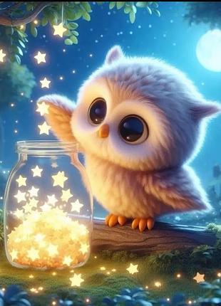 Алмазная мозаика "съемник звездочек", 20*20см, на рамке, в кор. 21*21*2,5см, тм dreamtoys