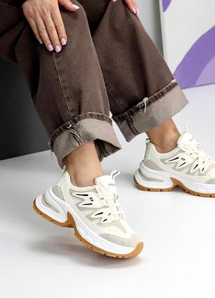 Кросівки жіночі беж 26298