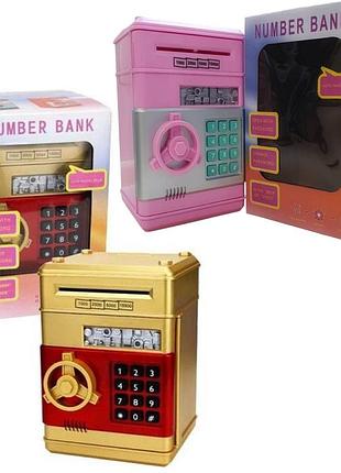 881506 сейф копилка, с кодовым замком, 2 цвета