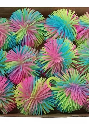 Антистресс мячик пушистий цветной