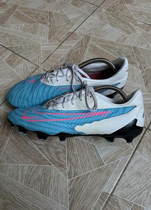 Фктбольные бутсы nike phantom gx fg soccer football cleats blue pink mens us 11 eu 45