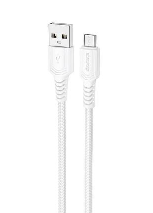Дата кабель borofone bx116 certain usb to microusb 2.4a (1m) white