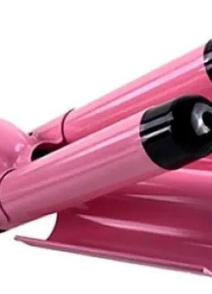 Тройная плойка для волос gemei gm 1956 дисплеем