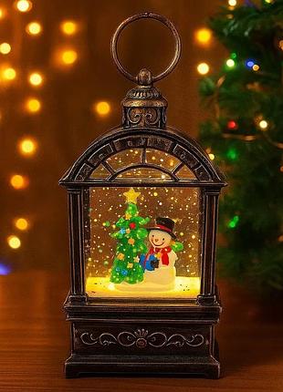 Ночник новогодний музыкальный "снеговик и ёлка"