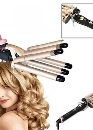 Плойка волна gemei gm 2933, щипцы для завивки волос, гофре, плойка пять волн, накрутка волна