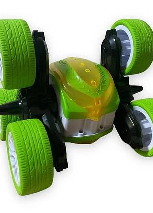 Машинка-перевертень на радіокеруванні stunt car exciter зелена