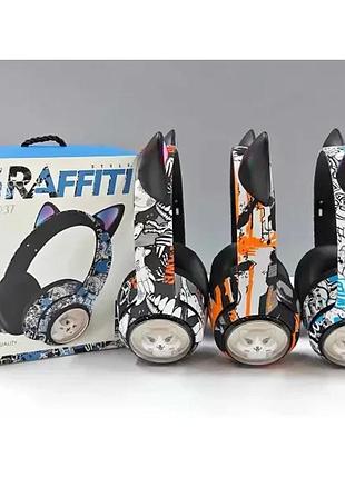 Наушники накладные беспроводные akz-37 с led