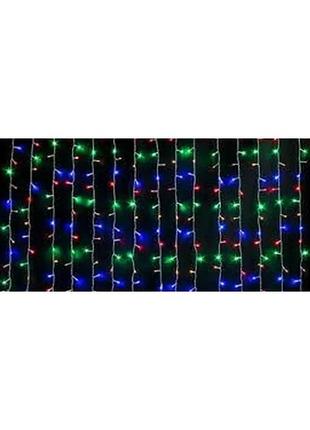 Світлодіодна гірлянда водоспад 400led 3х2м 220v мікс прозорий провід