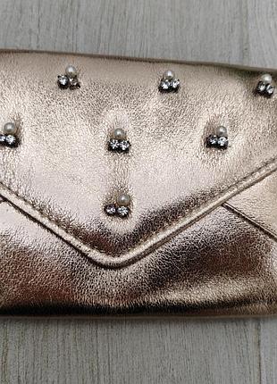 Золотистий клатч сумочка