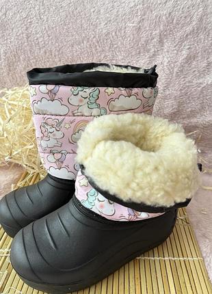 Чоботи теплі зимові весна натуральне хутро