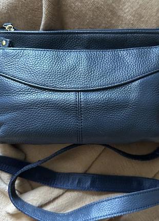 Сумка жіноча шкіряна синя