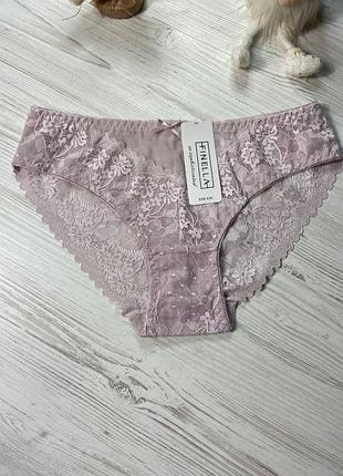 Трусики жіночі декоровані сіточкою та мереживом від бренду finella розмір s-m  90434