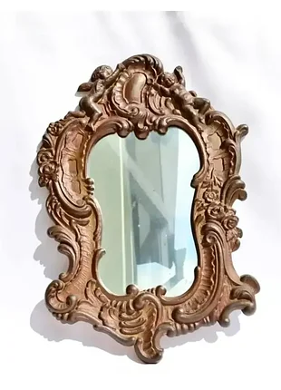 Роскошное настенное зеркало с удивительными ангеликами – путти