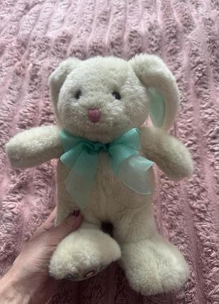 Музична мʼяка іграшка з радіо зайчик, заєць, кролик