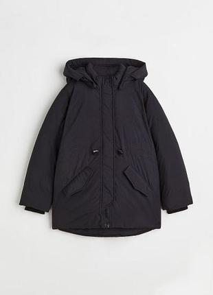 Чорна куртка парка