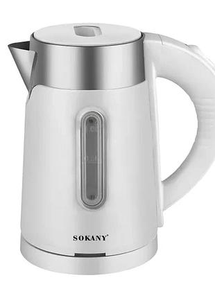 Електрочайник sokany sk-0808 1200w білий