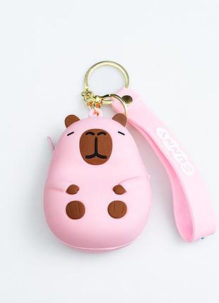 Детская силиконовая сумочка-кошелёк 8*6*4 см розовый hp-55-10p