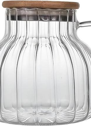 Vt-5511-1000 чайник заварювальний lupin скляний vittora, 1000мл