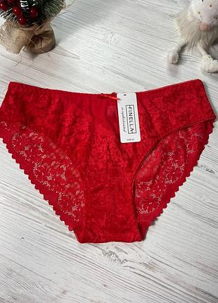 Трусики жіночі декоровані сіточкою та мереживом від бренду finella розмір xl 90434