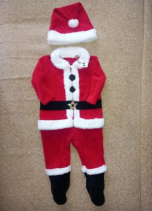 Фирменный новогодний человечек  санта  6-18мес