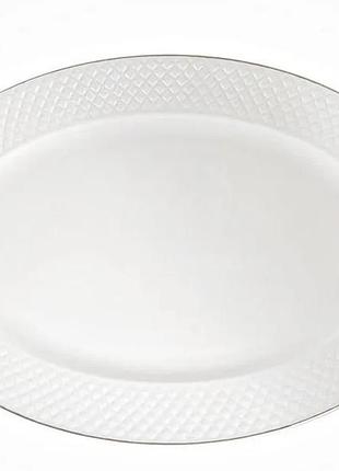 Блюдо овальное 22 см х 31 см с золотом lefard.