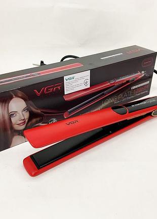 Плойка для волос vgr v-518 red выпрямитель с керамическими пластинами