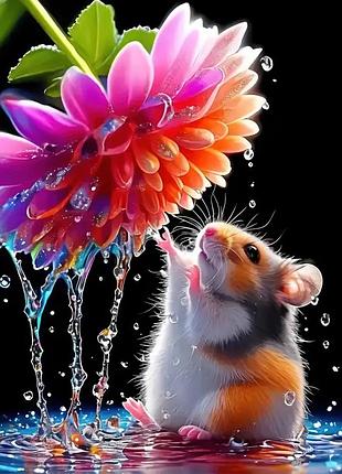 Алмазная мозаика "капельки из цветка", 20*20см, на рамке, в кор. 21*21*2,5см, тм dreamtoys