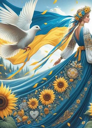 Алмазна мозаїка «голуб миру», 20*20см, на рамці, в кор. 21*21*2,5см, тм dreamtoys