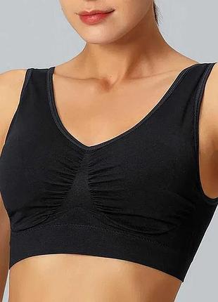 Натільний безшовний бюстгальтер топ із поліаміду
