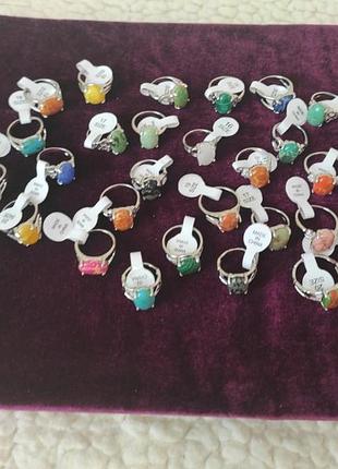 💍 масивний перстень у вінтажному стилі з кристалом (різні кольори