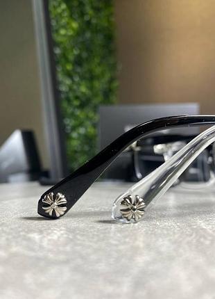 Окуляри chrome hearts чорні 7