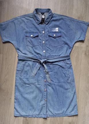 -50% знижка джинсова сукня-сорочка m&co (велика британія)