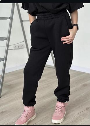 Зимние штаны на флисе р.164